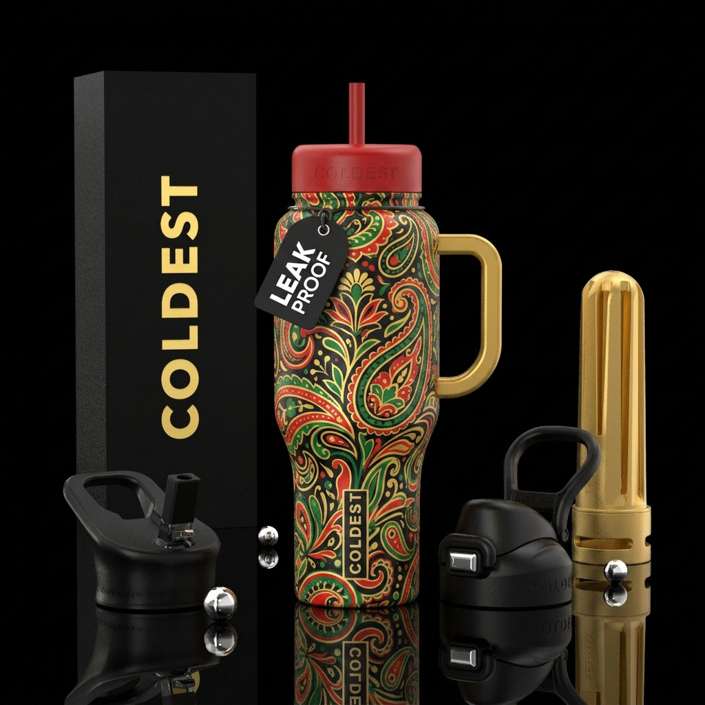 Freedom Paisley water bottle design