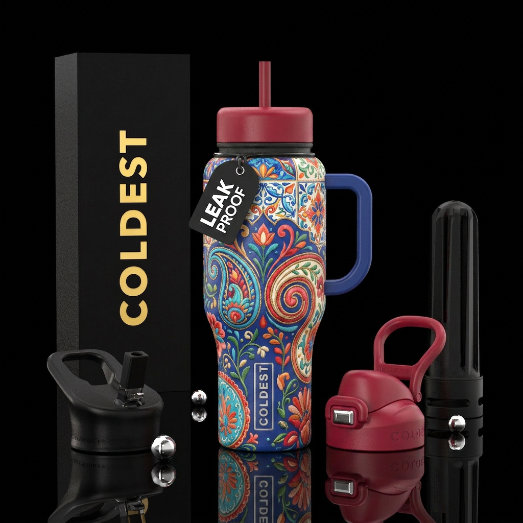 Fiesta Paisley water bottle design