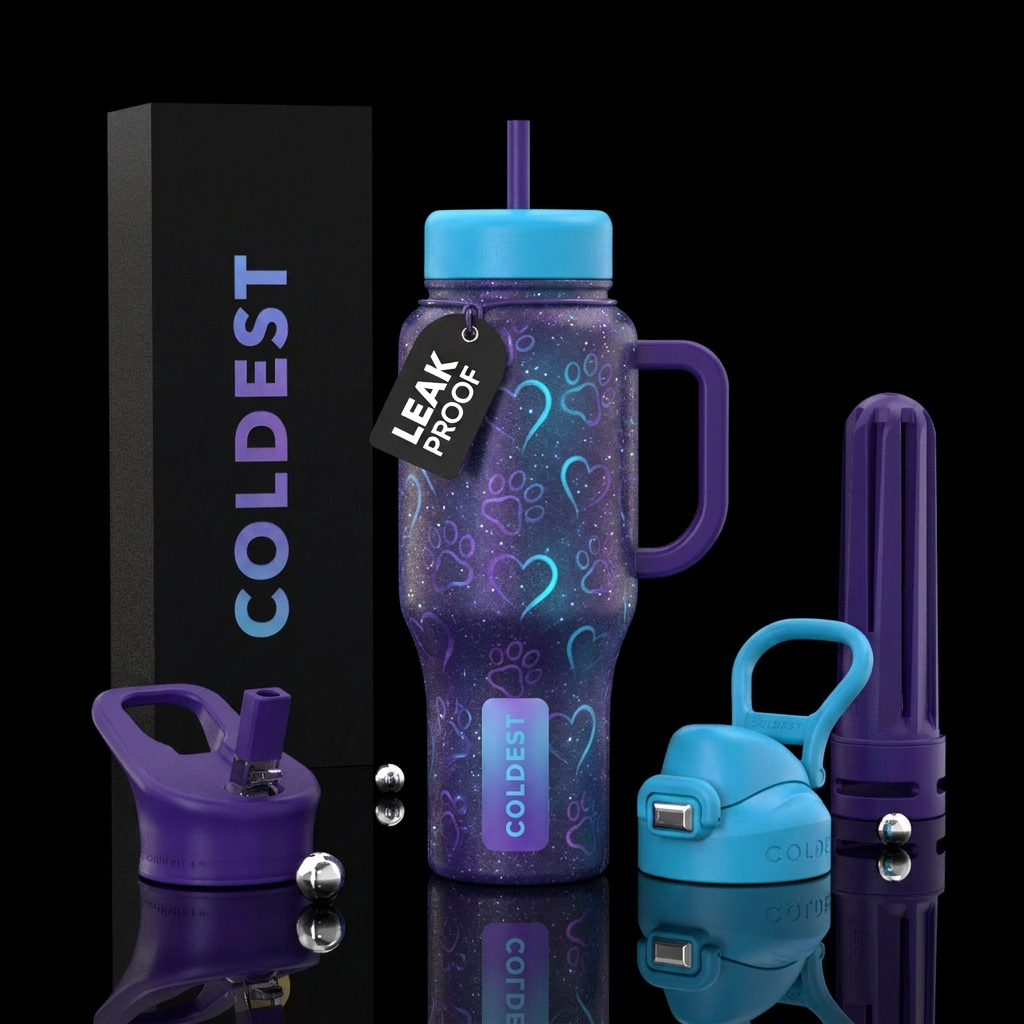 Puppy love glowie 2 water bottle design