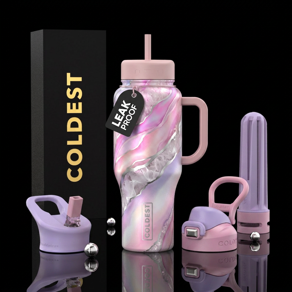 Silver Bloom 2 water bottle design