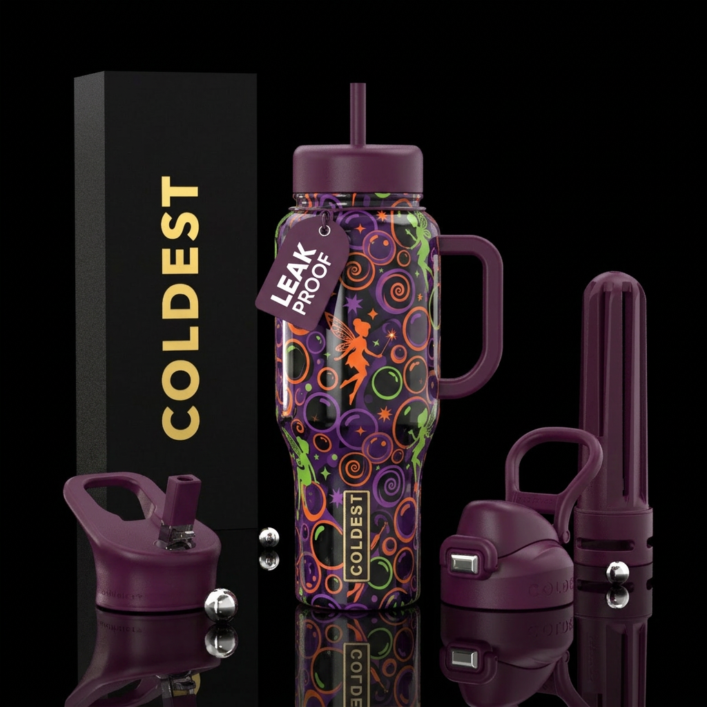 Halloween Fae Pop water bottle design