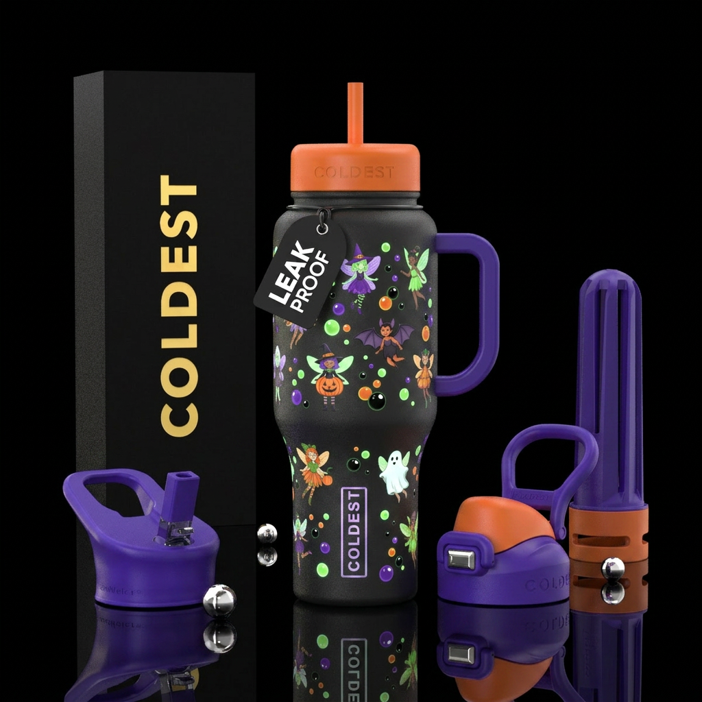 Halloween Fae Pop 3 water bottle design