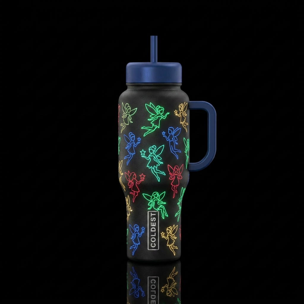 Fae Night Glowie water bottle design