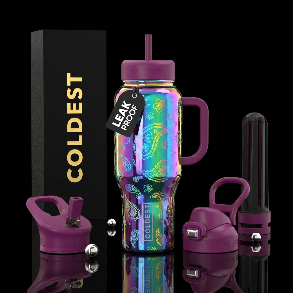 Paisley Bloom water bottle design