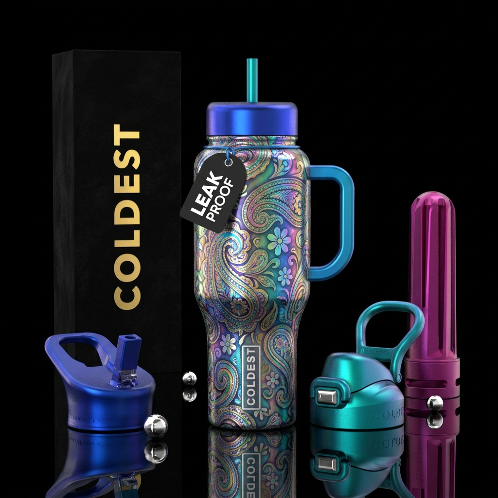 Paisley Bloom 2 water bottle design