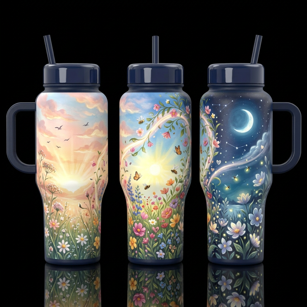 Skylit Love water bottle design