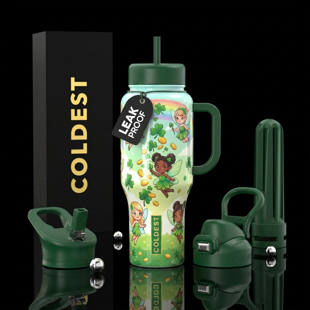 St Patrick's Fae water bottle design