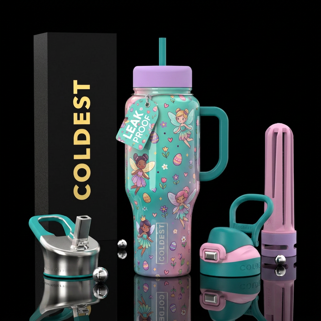 Easter Fae water bottle design