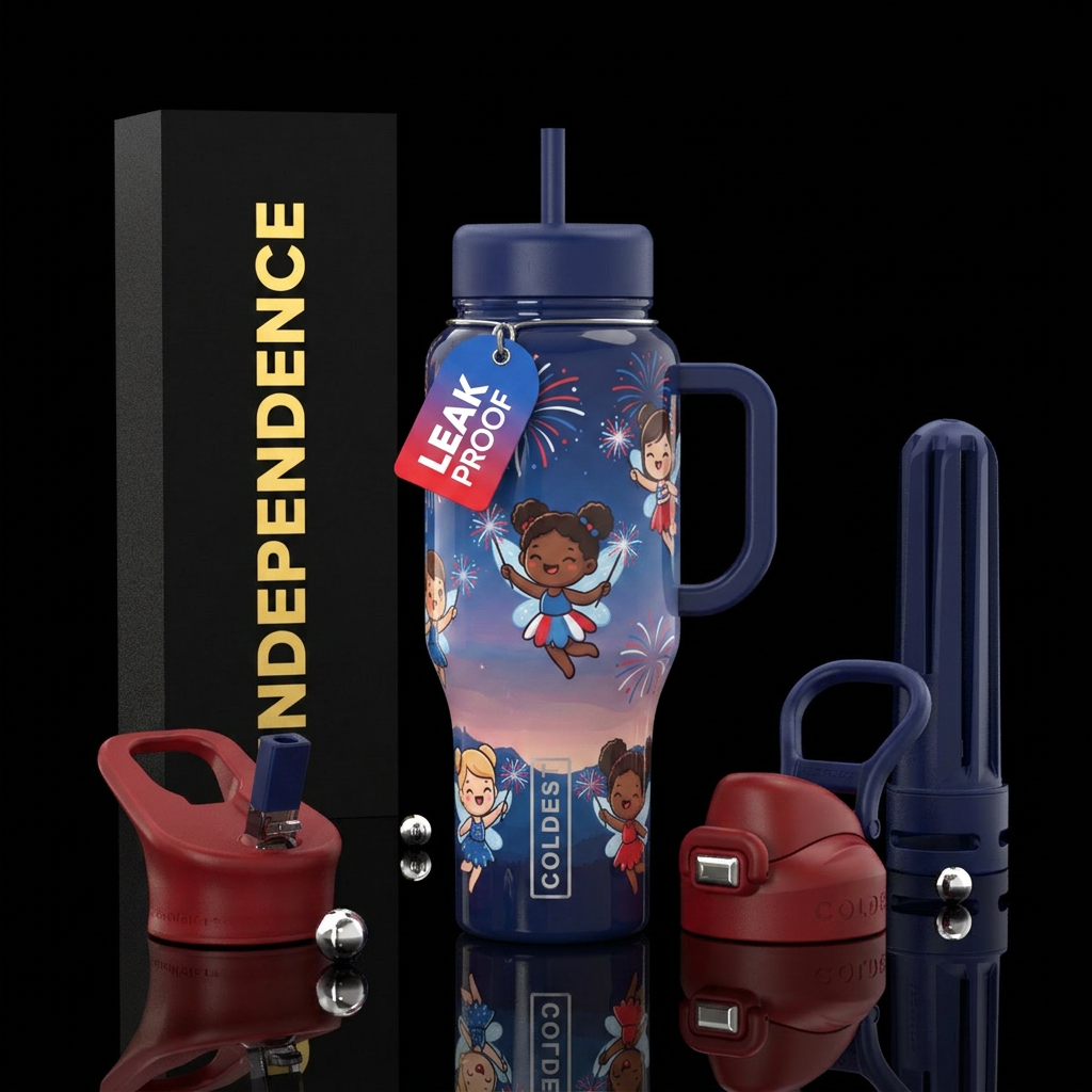 Star Spangled Fairies water bottle design