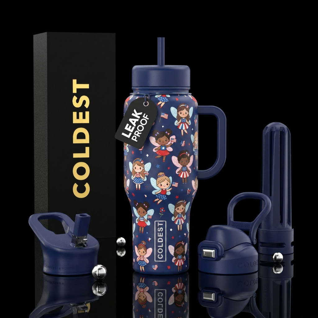 Patriotic Fairies water bottle design