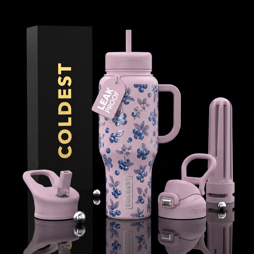 Blueberry Blush water bottle design