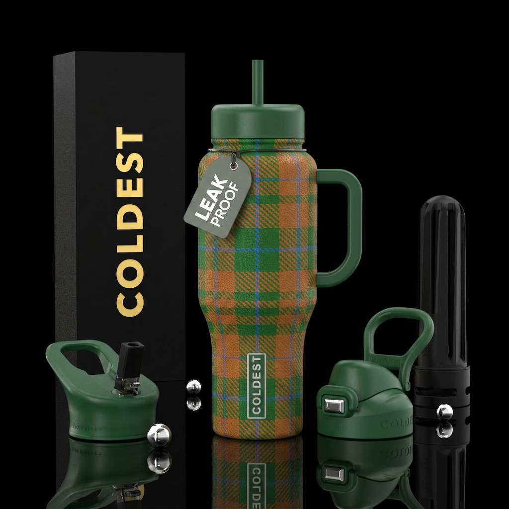 Autumn Plaid 2 water bottle design