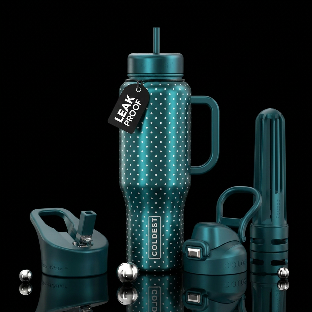 Teal Dress 2 water bottle design