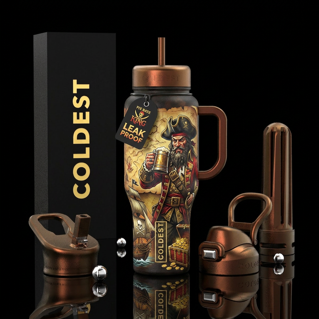 Pirate King water bottle design