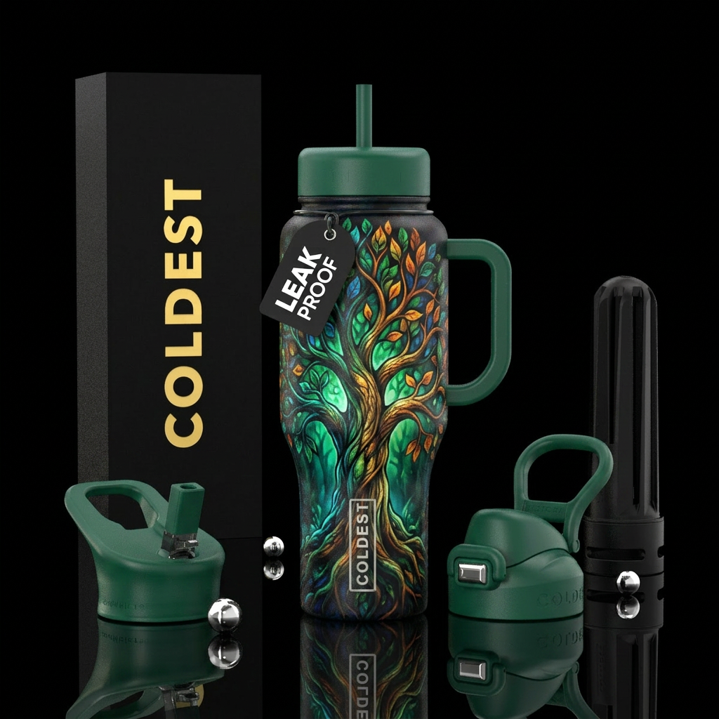 Tree of life water bottle design