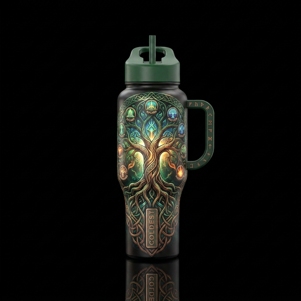 Yggdrasil water bottle design