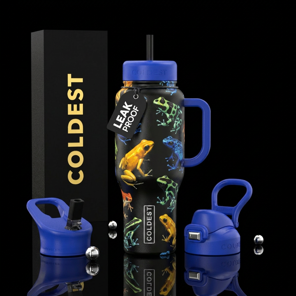 Poison Arrow Frogs water bottle design