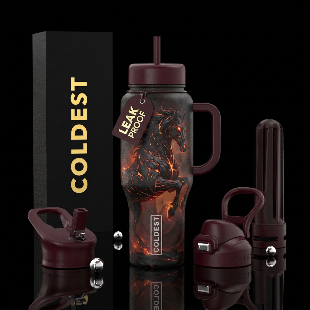 Demonic Horse water bottle design