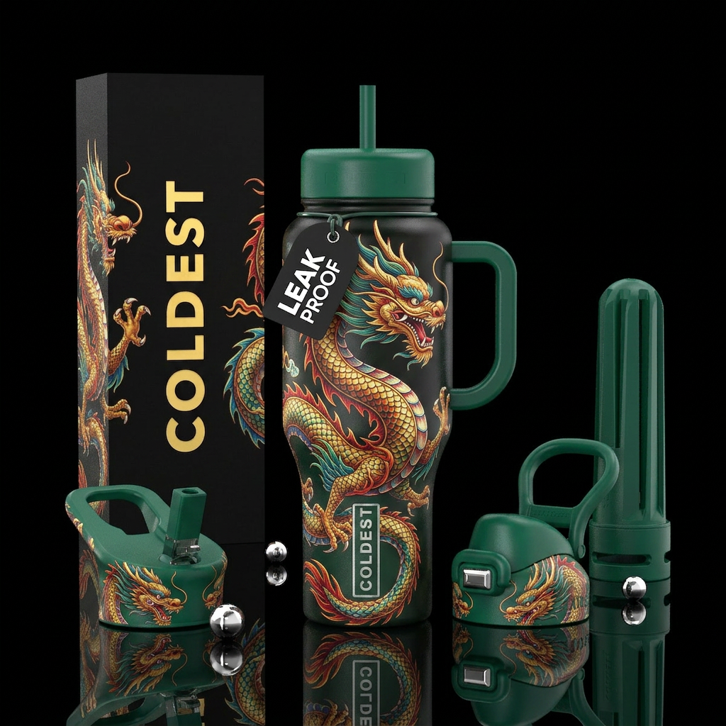 Chinese Dragon water bottle design