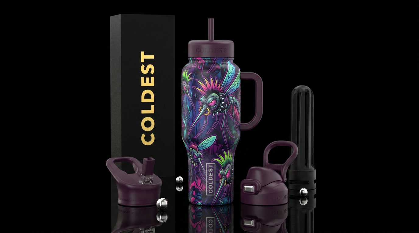 Punk Mosquito water bottle design