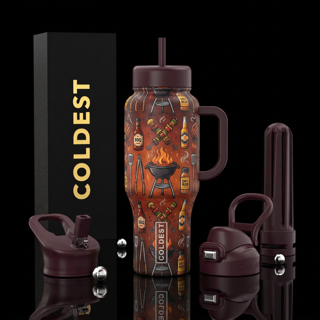BBQ water bottle design