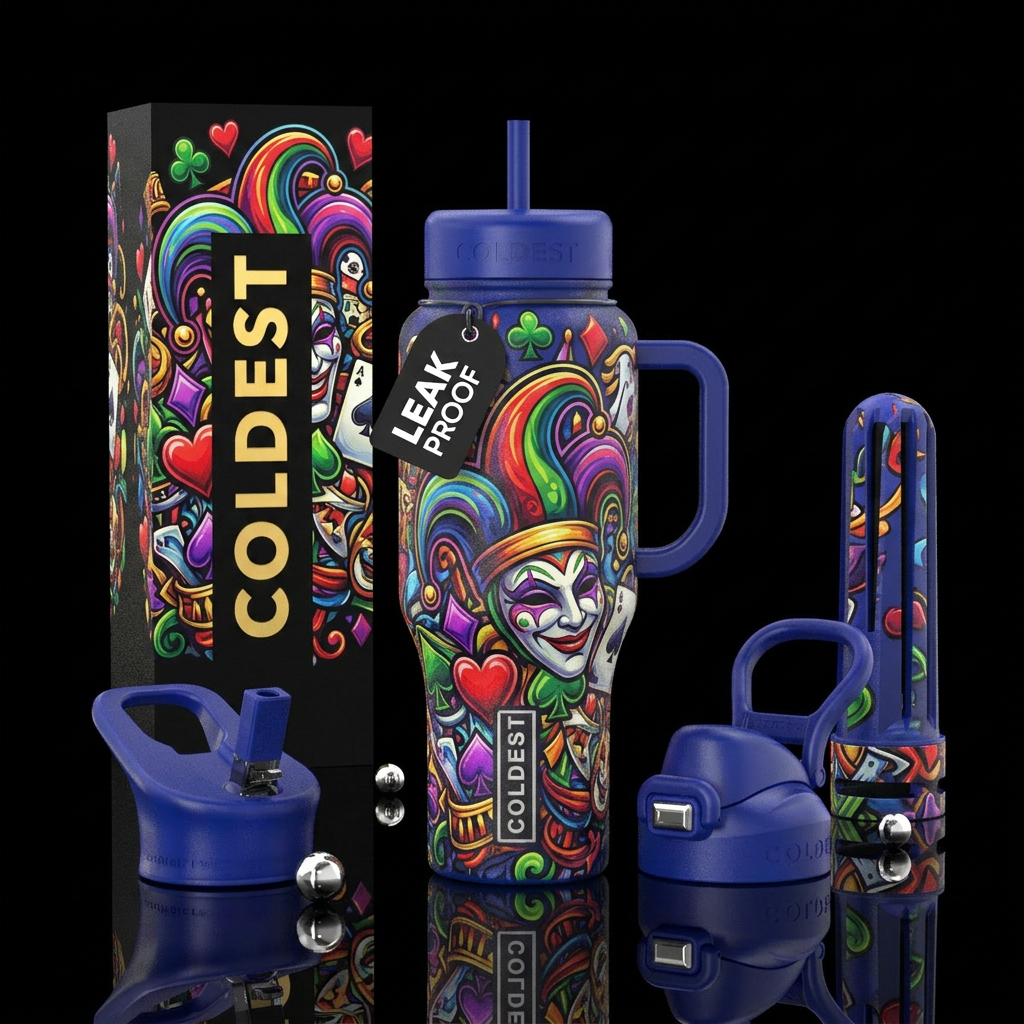 Jokers Wild water bottle design