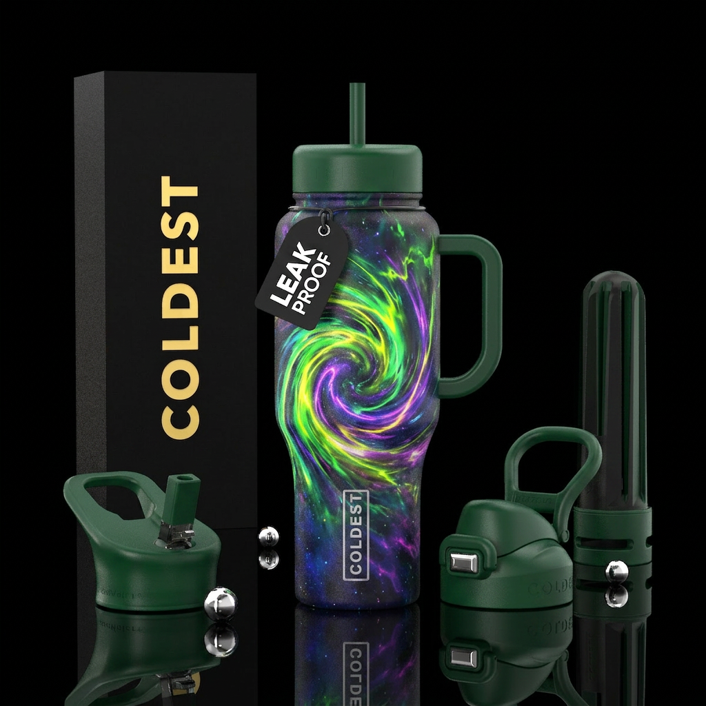 Toxic Vortex water bottle design
