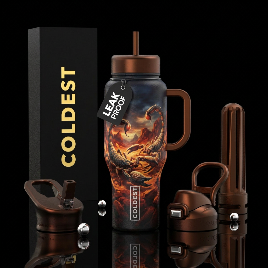 Scorpion battle water bottle design