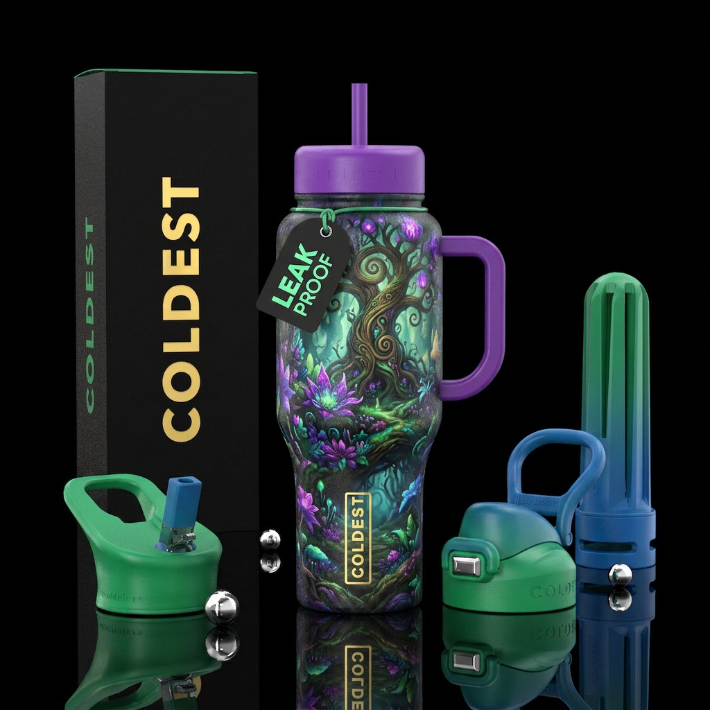 The fae realm water bottle design