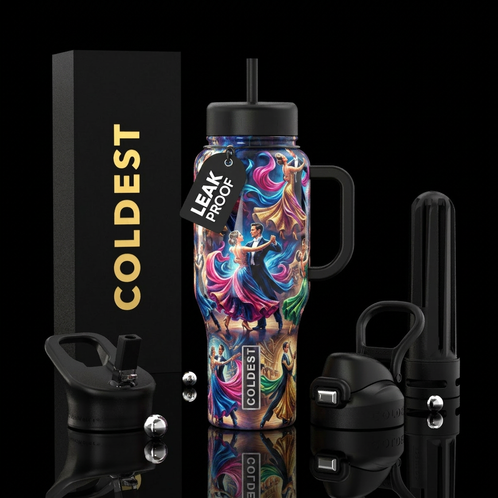 Ballroom dance water bottle design