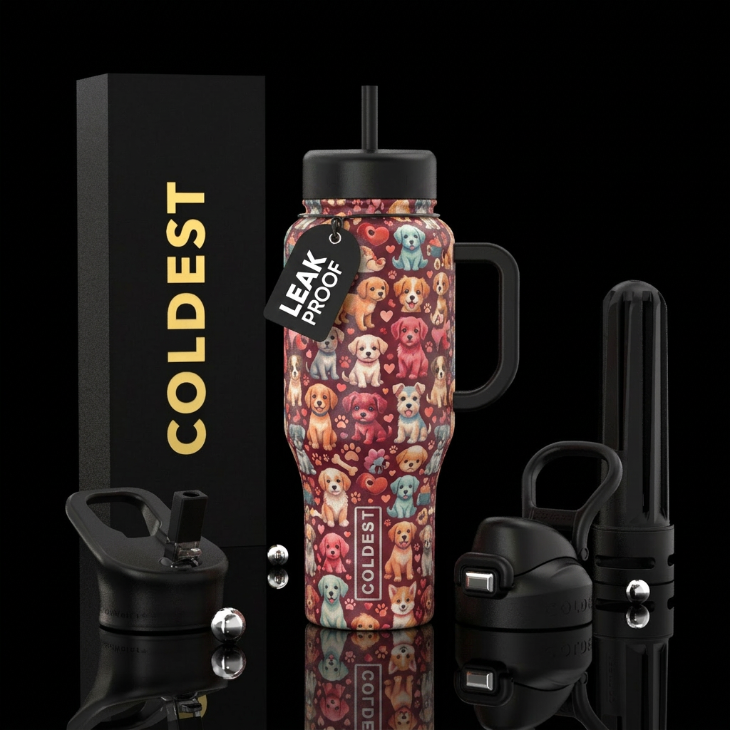 Puppy love water bottle design
