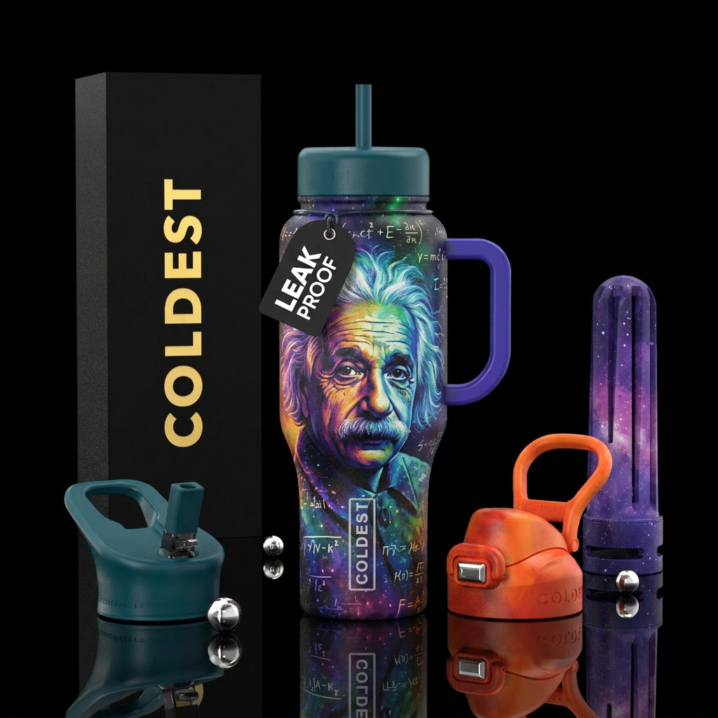 Einstein water bottle design