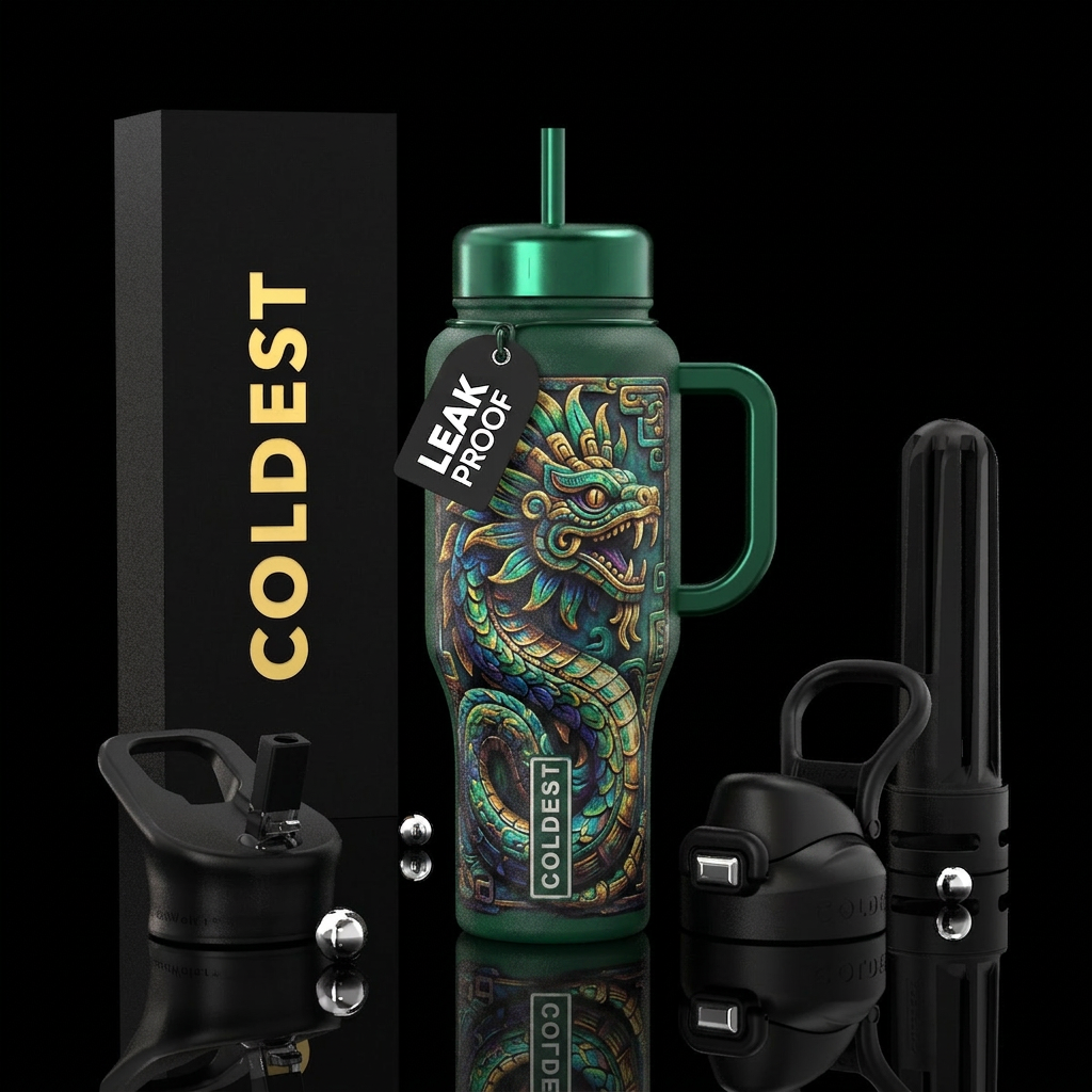 Snake god water bottle design