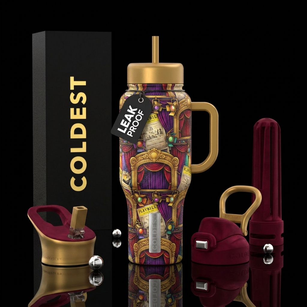 Vaudeville water bottle design