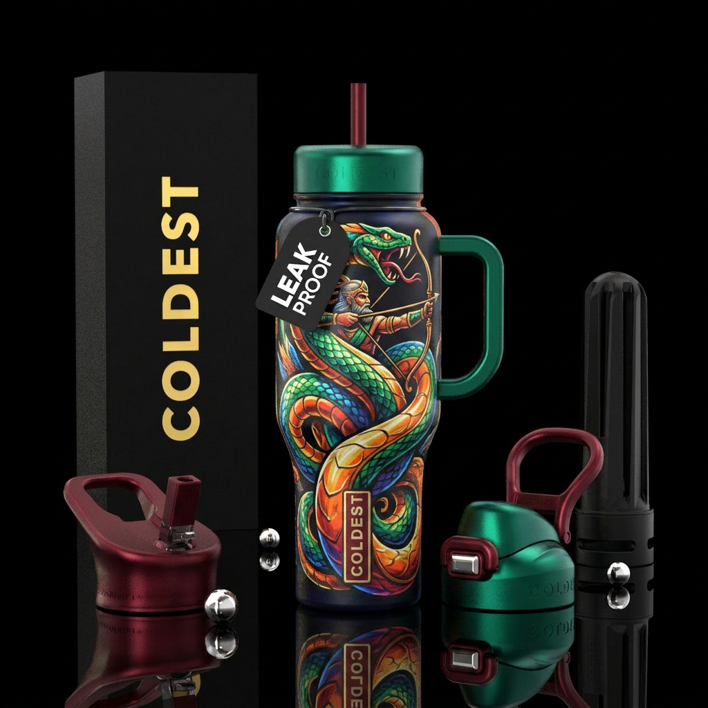 Snake Archer water bottle design