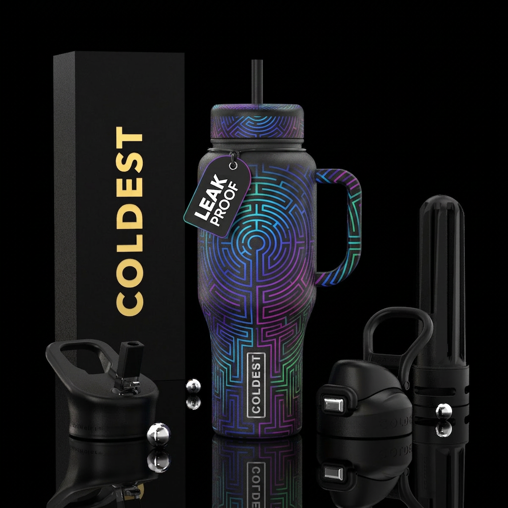 Labyrinth water bottle design
