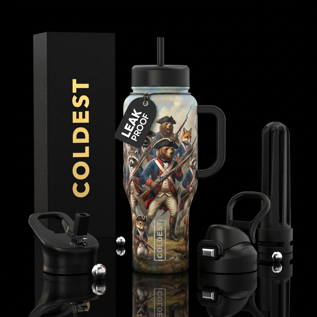 Animals Dressed as American Revolutionary Soldiers... water bottle design