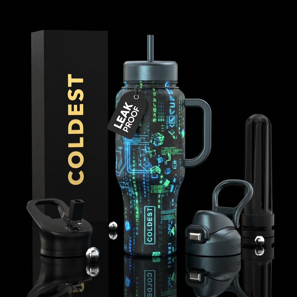 Shadowrun Technomancer water bottle design