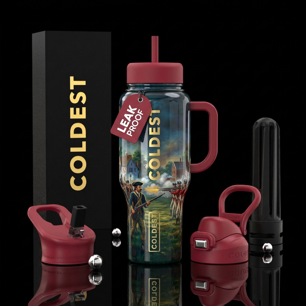 Battle of Lexington water bottle design