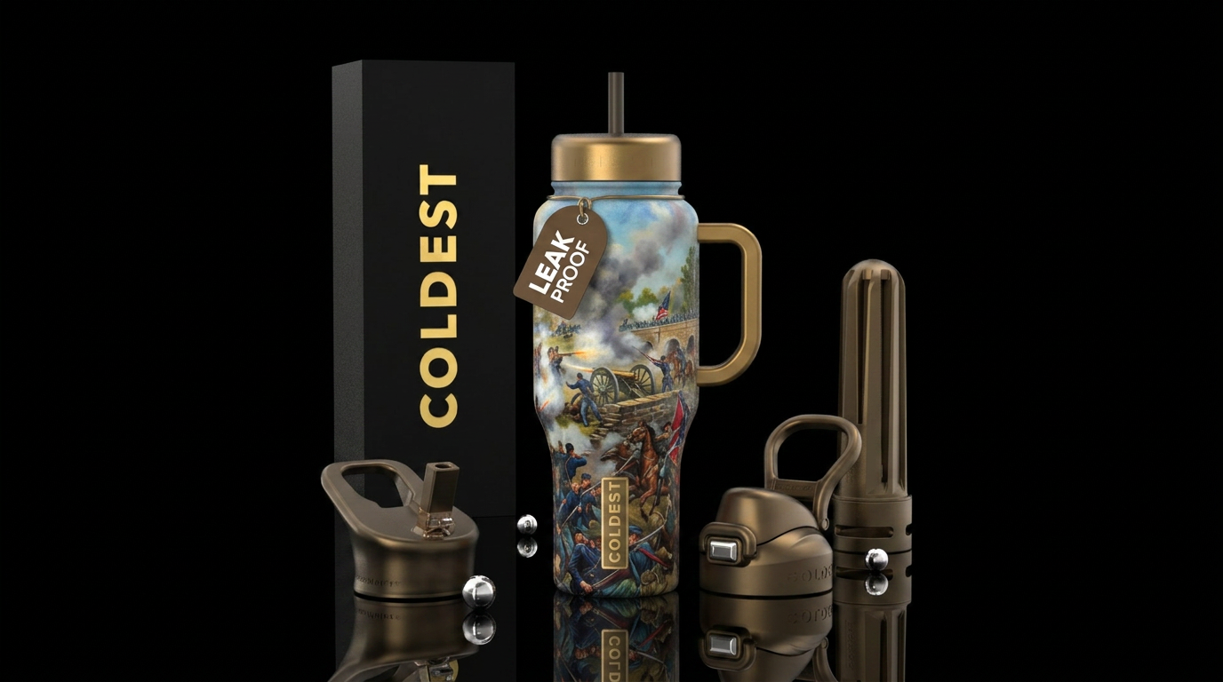 Battle of Bull Run water bottle design