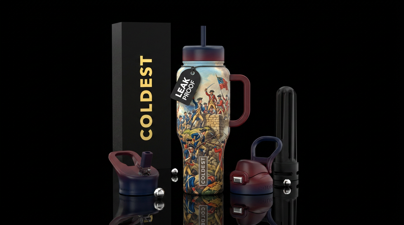Battle of Bunker Hill water bottle design