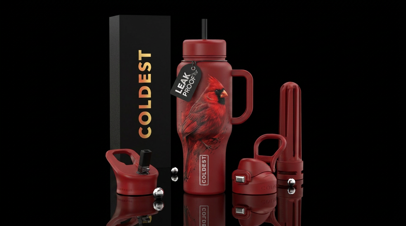 Cardinal water bottle design