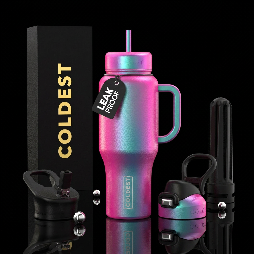 Pink version of RSA water bottle design