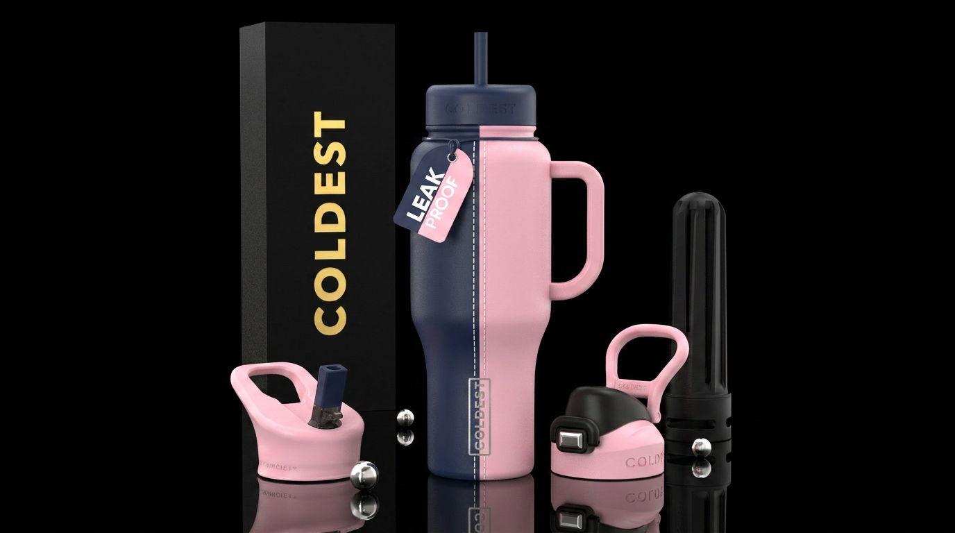 For the girls who like pink and blue water bottle design