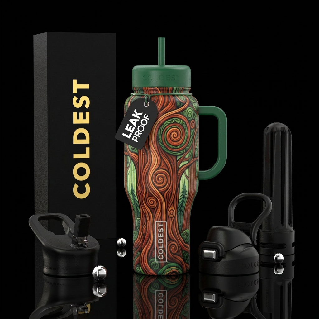 spirals, swirls,, redwood, artistic, beautiul water bottle design