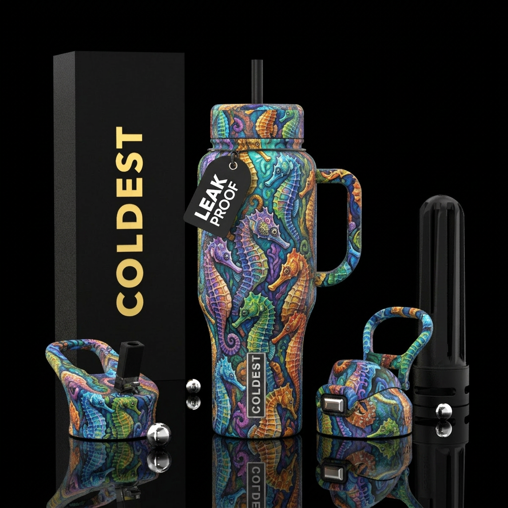 seahorse water bottle design