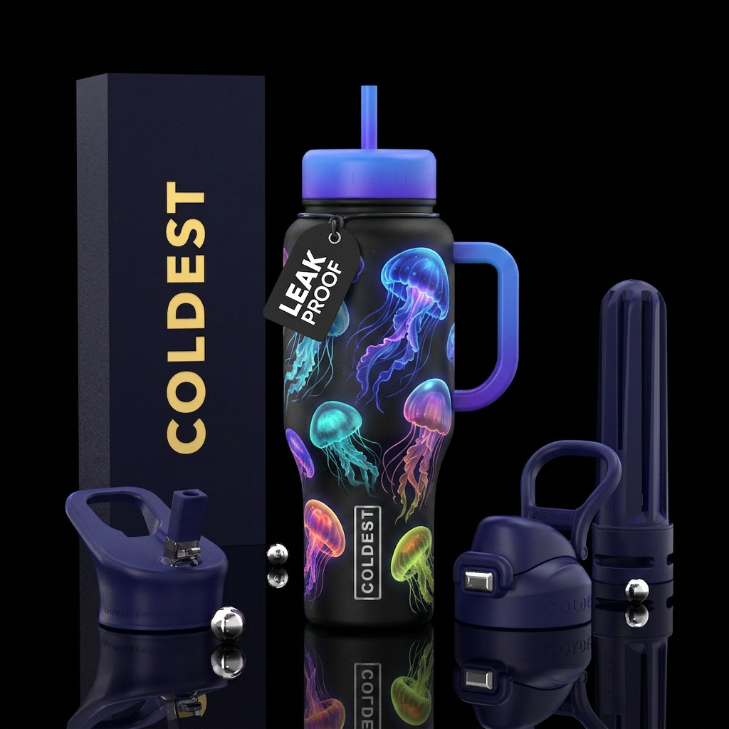 Baby glowie jellyfish water bottle design