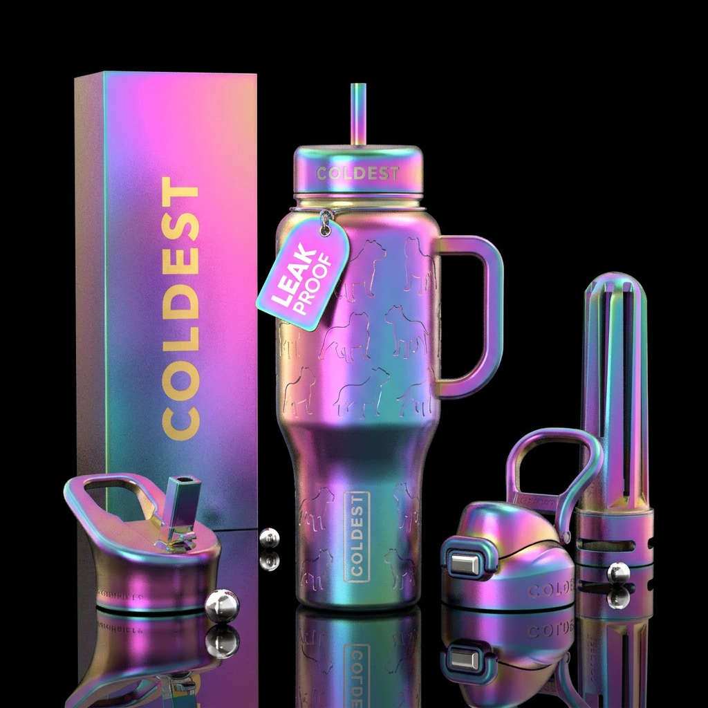 Bully shimmer water bottle design
