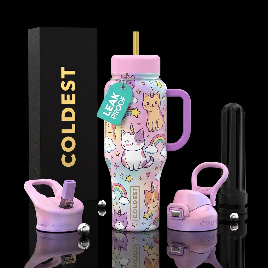 Caticorn water bottle design