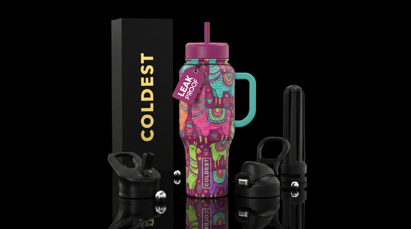 Llamas water bottle design